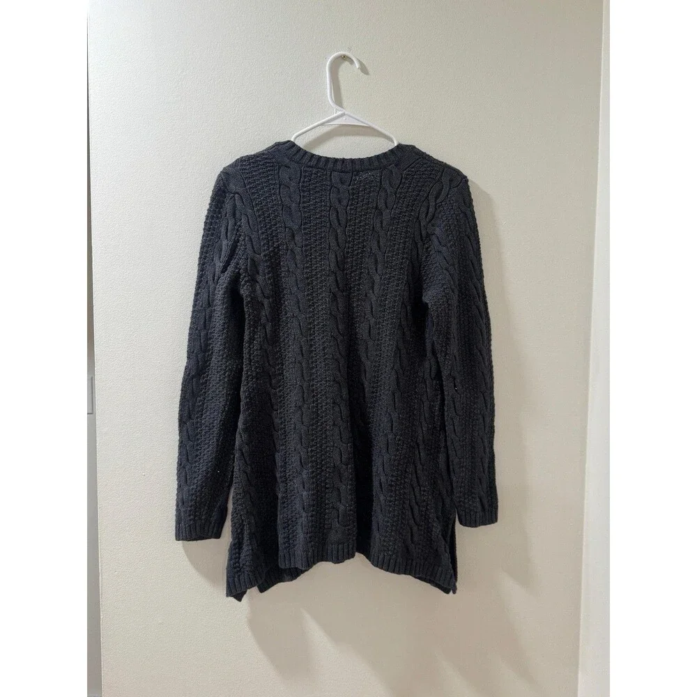 Jeanne Pierre Charcoal Gray Mens Sweater Large Size Medium - 100 % Cotton